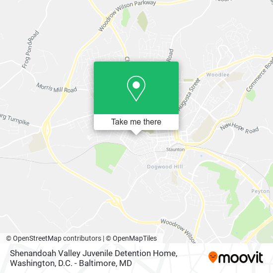 Shenandoah Valley Juvenile Detention Home map