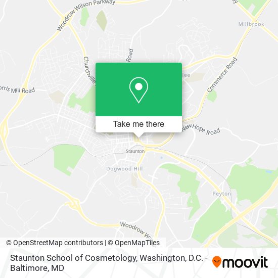 Mapa de Staunton School of Cosmetology