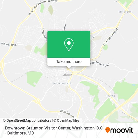 Downtown Staunton Visitor Center map