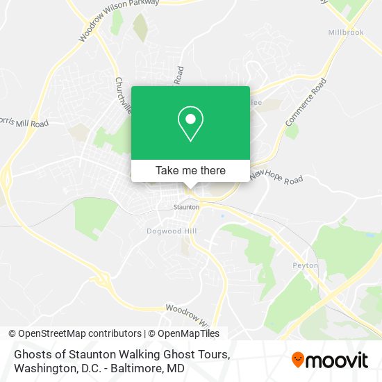 Mapa de Ghosts of Staunton Walking Ghost Tours