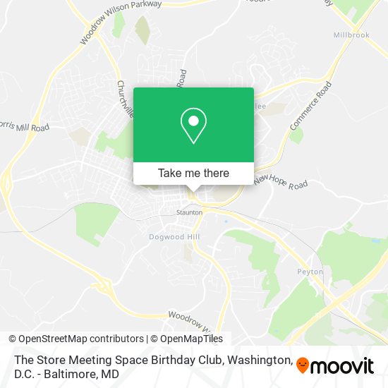 The Store Meeting Space Birthday Club map