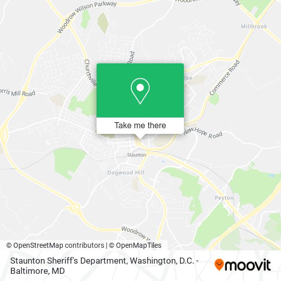 Staunton Sheriff's Department map
