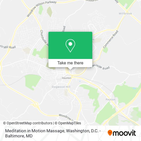 Meditation in Motion Massage map