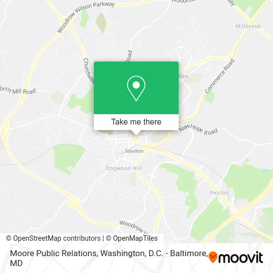 Moore Public Relations map