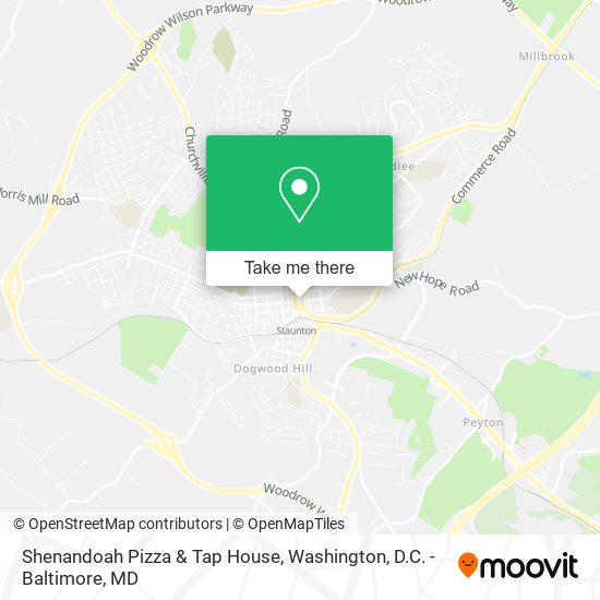 Shenandoah Pizza & Tap House map