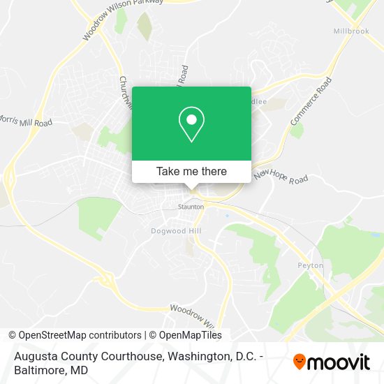 Augusta County Courthouse map