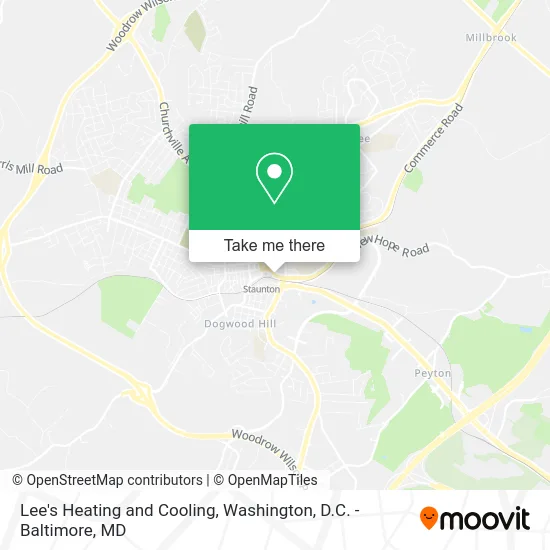 Lee's Heating and Cooling map