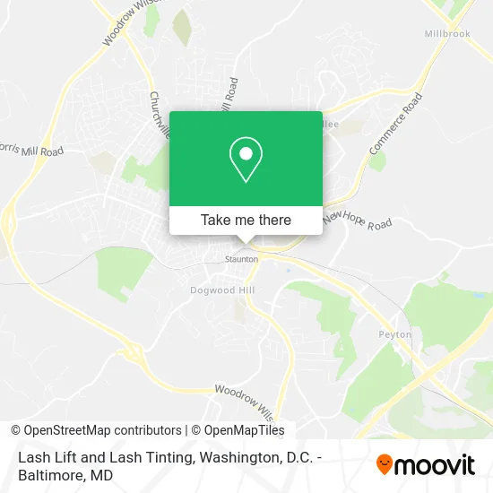 Lash Lift and Lash Tinting map