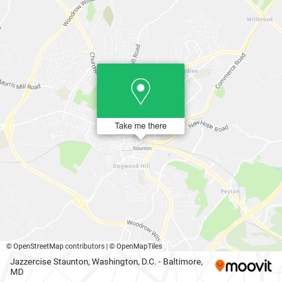 Jazzercise Staunton map
