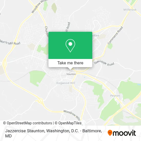 Jazzercise Staunton map