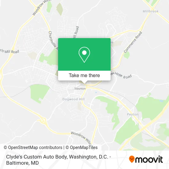 Clyde's Custom Auto Body map