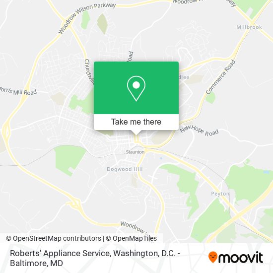 Roberts' Appliance Service map