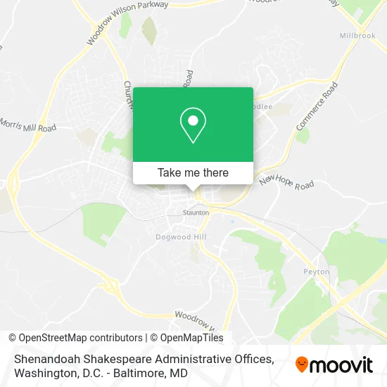 Shenandoah Shakespeare Administrative Offices map