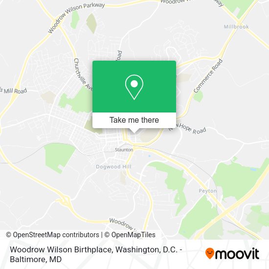 Mapa de Woodrow Wilson Birthplace