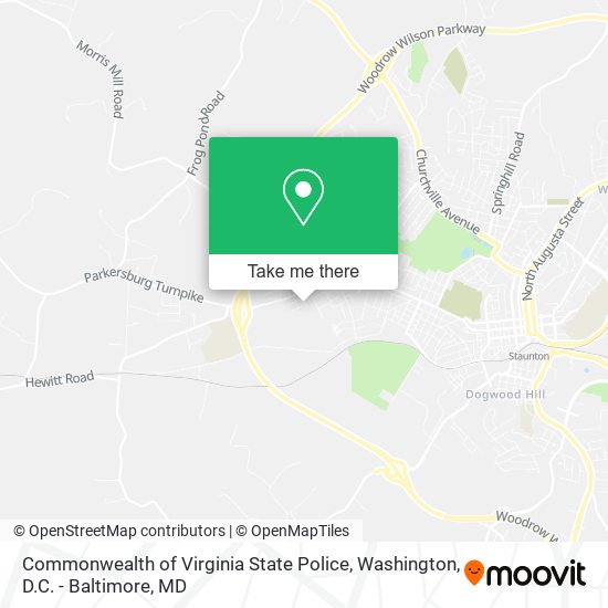 Commonwealth of Virginia State Police map