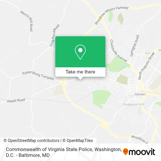 Commonwealth of Virginia State Police map
