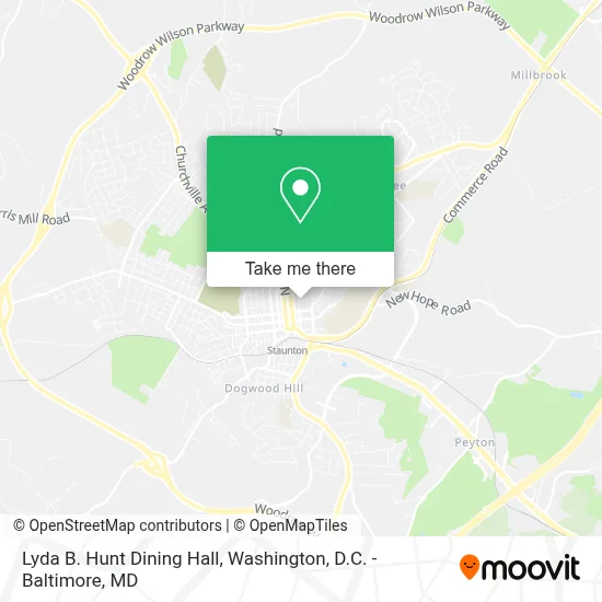 Lyda B. Hunt Dining Hall map