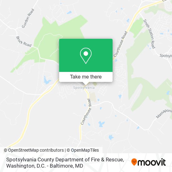 Spotsylvania County Department of Fire & Rescue map