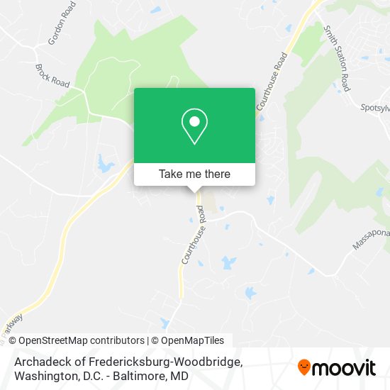 Archadeck of Fredericksburg-Woodbridge map