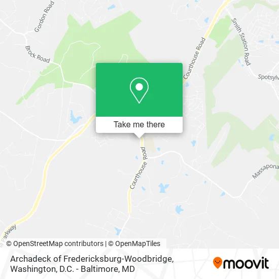 Archadeck of Fredericksburg-Woodbridge map