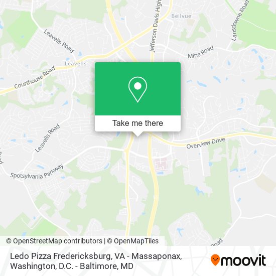 Mapa de Ledo Pizza Fredericksburg, VA - Massaponax