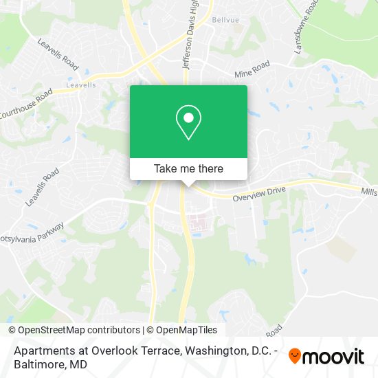 Mapa de Apartments at Overlook Terrace