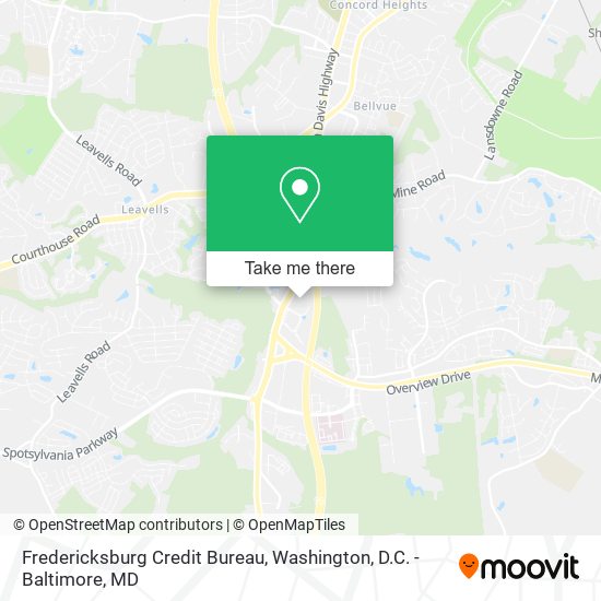 Mapa de Fredericksburg Credit Bureau