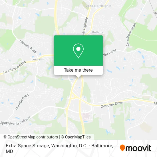 Extra Space Storage map