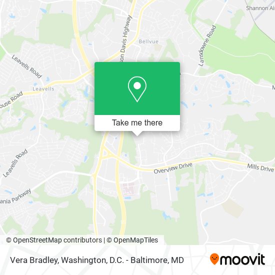 Vera Bradley map