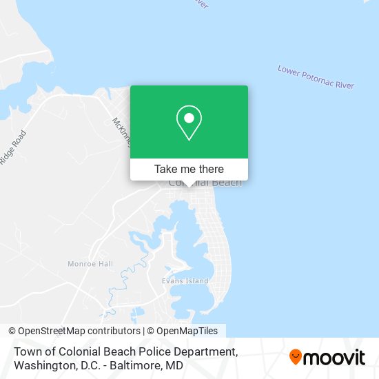 Town of Colonial Beach Police Department map