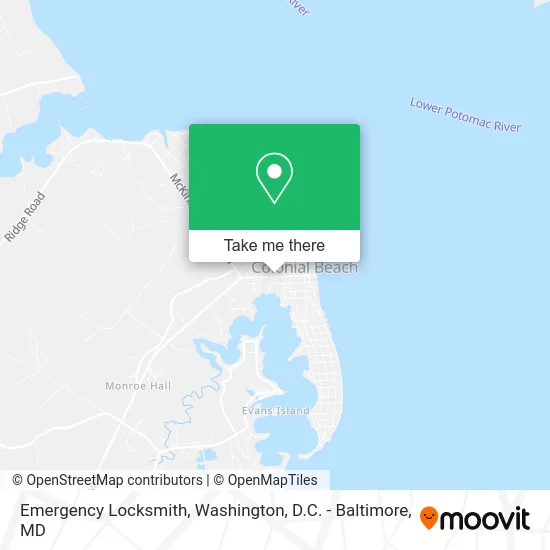 Emergency Locksmith map