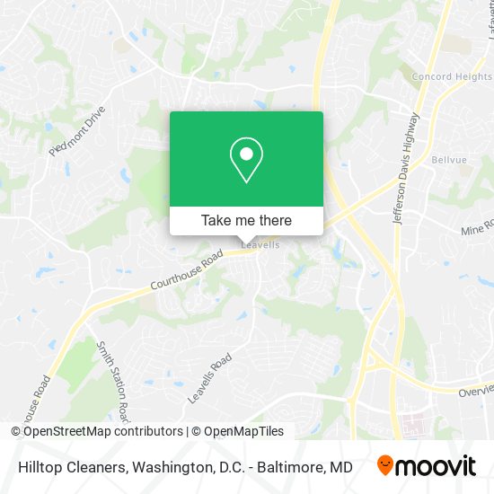 Hilltop Cleaners map