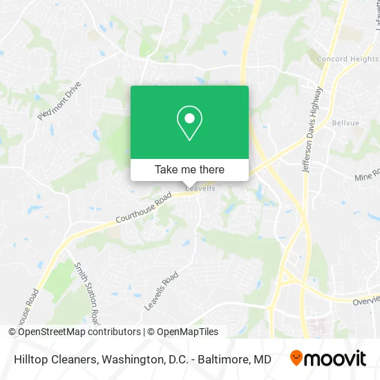 Hilltop Cleaners map