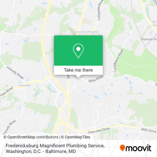 Fredericksburg Magnificent Plumbing Service map