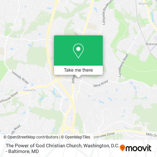 The Power of God Christian Church map