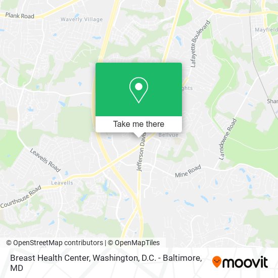 Breast Health Center map