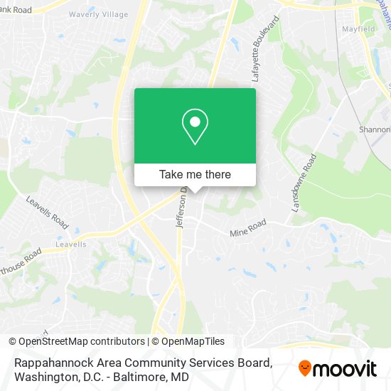 Rappahannock Area Community Services Board map