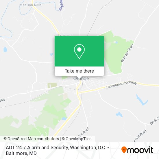 ADT 24 7 Alarm and Security map