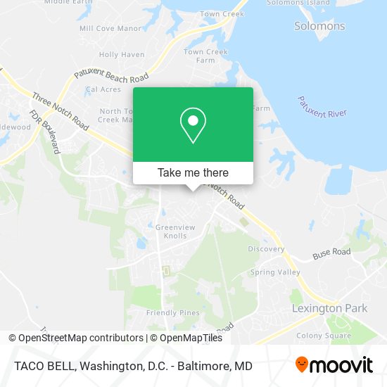 Mapa de TACO BELL