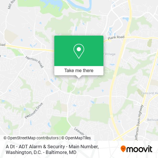 A Dt - ADT Alarm & Security - Main Number map