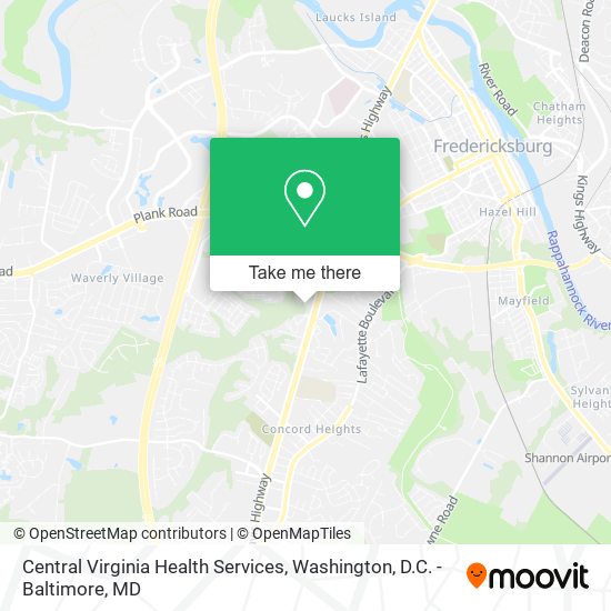 Mapa de Central Virginia Health Services