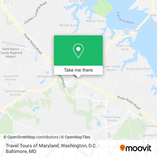 Travel Tours of Maryland map