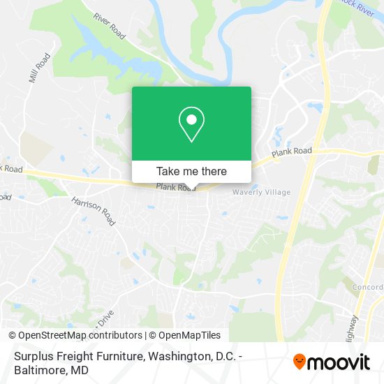 Mapa de Surplus Freight Furniture