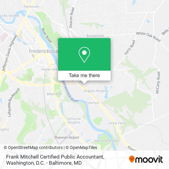 Frank Mitchell Certified Public Accountant map