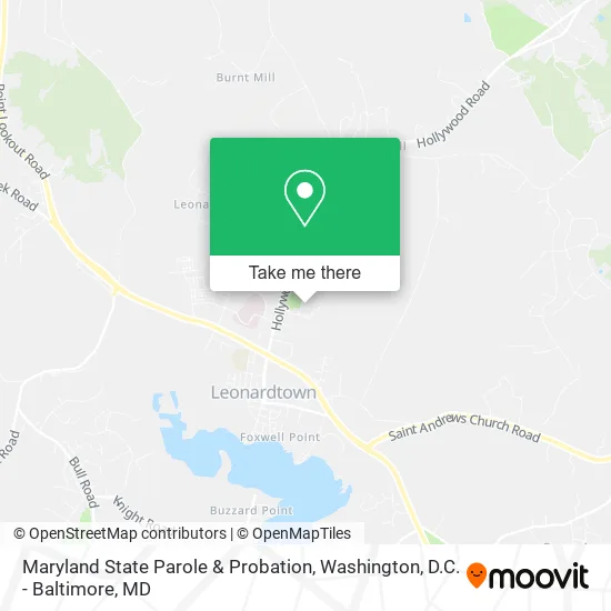 Maryland State Parole & Probation map