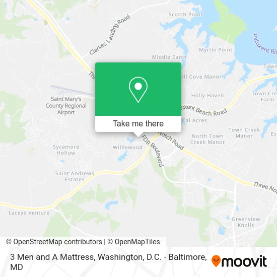 3 Men and A Mattress map