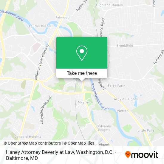 Haney Attorney Beverly at Law map