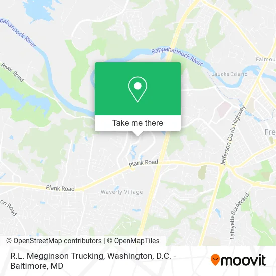 R.L. Megginson Trucking map