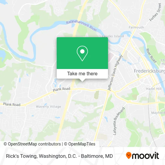 Rick's Towing map