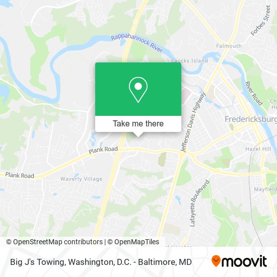 Big J's Towing map